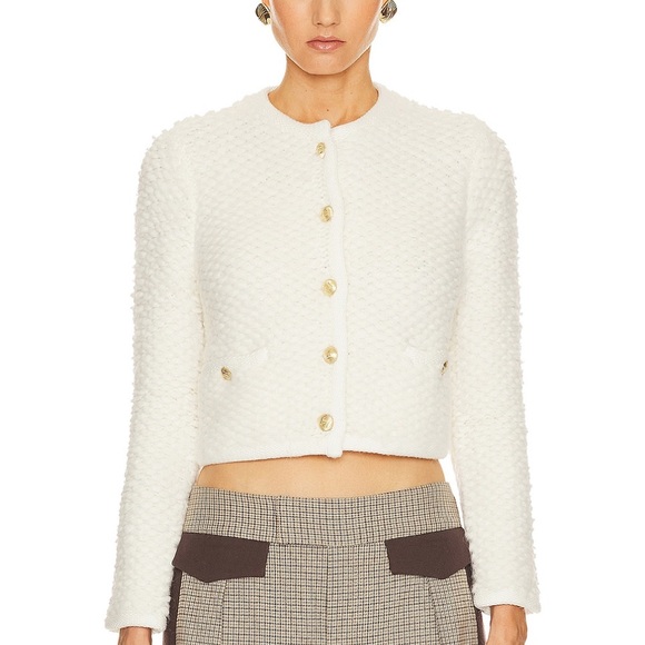Helsa Sweaters - Helsa Laki Cardigan in Ivory